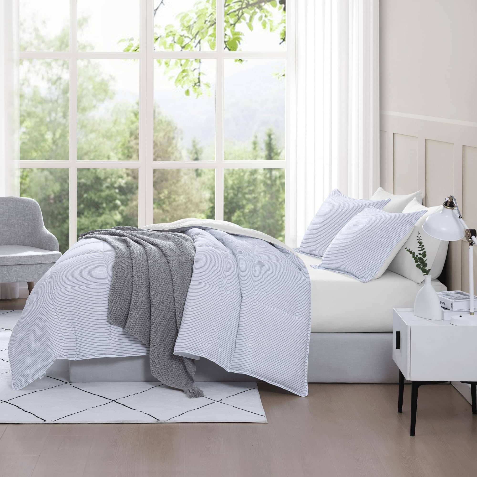 Set de Edredón Queen Size Casa Platino - Suave Juego de - Imagen 6