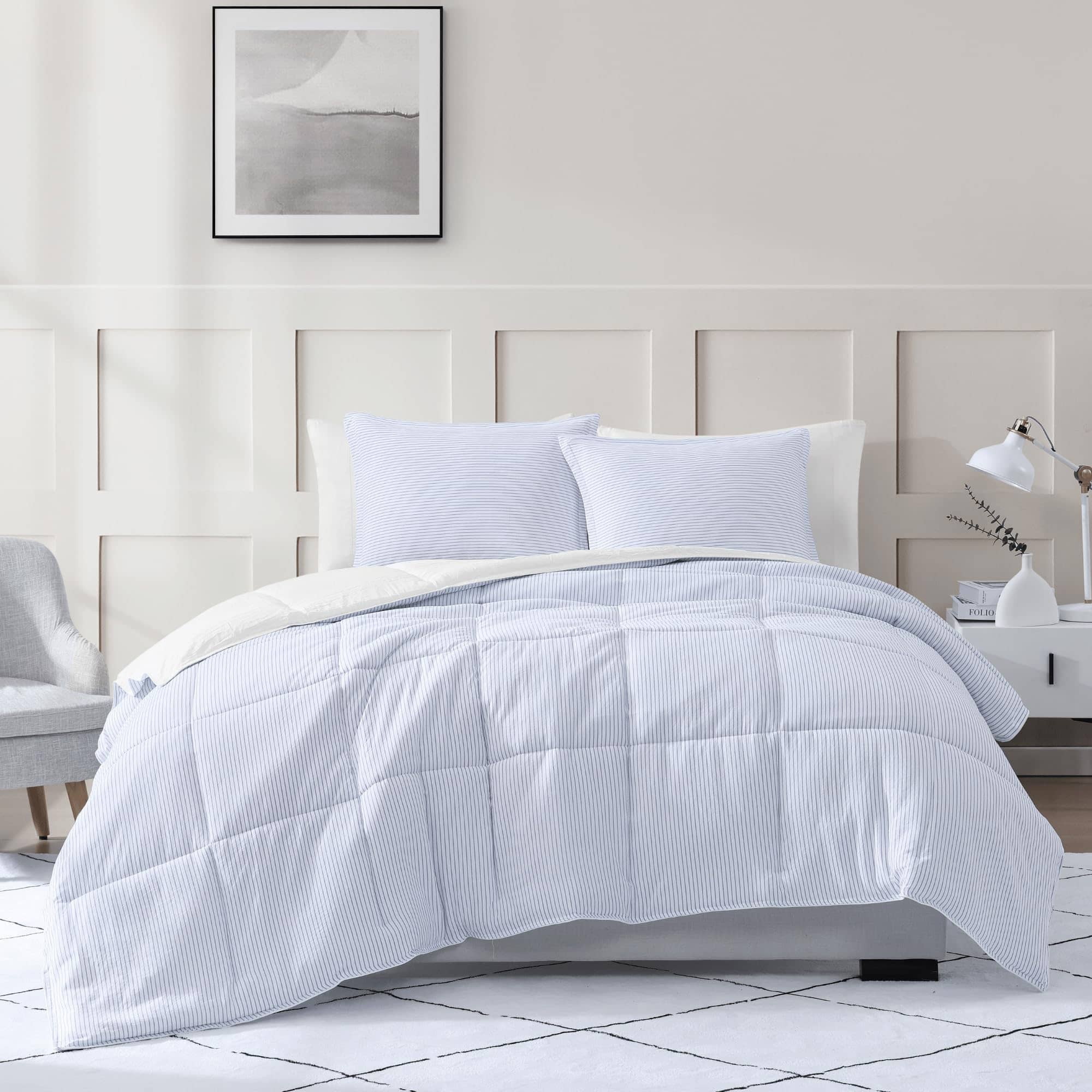 Set de Edredón Queen Size Casa Platino - Suave Juego de - Imagen 7