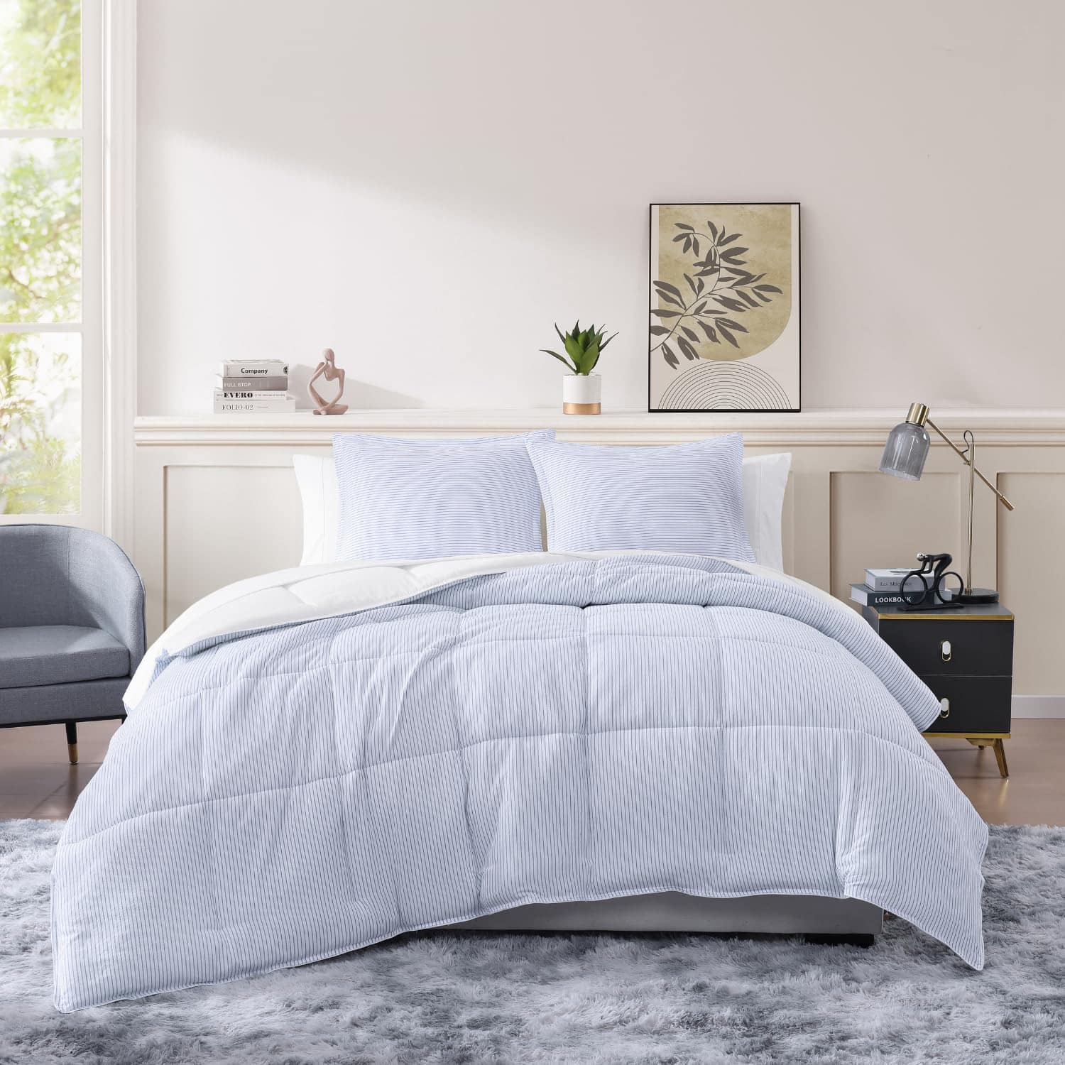 Juego de Cama Casa Platino California King Size Pre-Lavado - Imagen 8