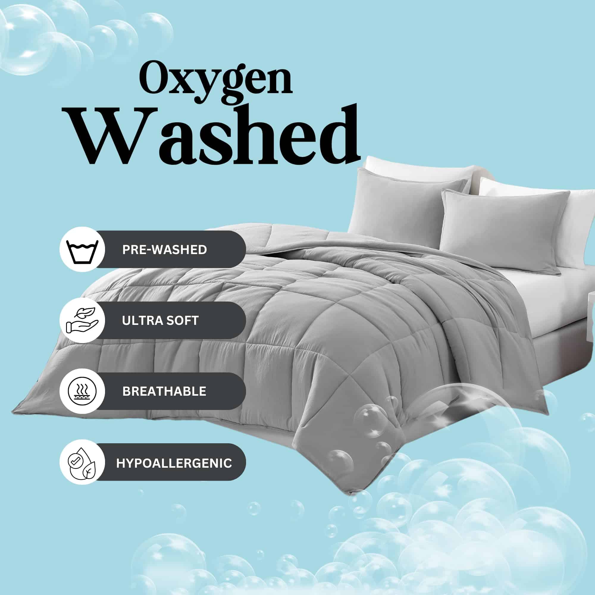 Set de Ropa de Cama Casa Platino King- Edredón Insertado - Imagen 4