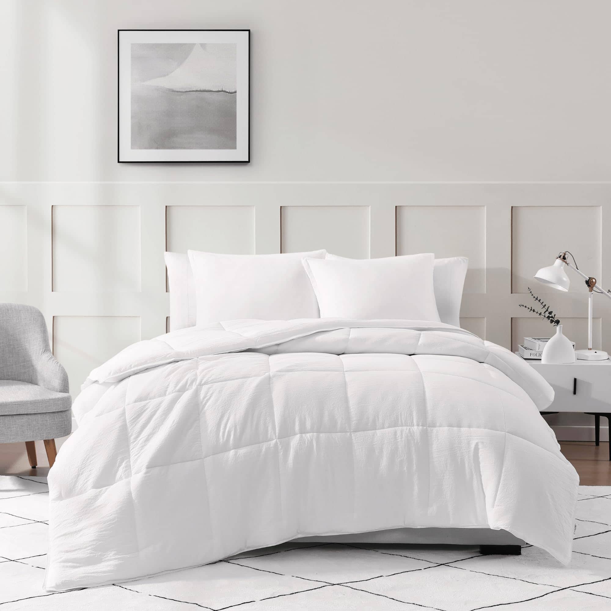 Juego de Edredón Queen Casa Platino - Ropa de Cama Suave - - Imagen 7