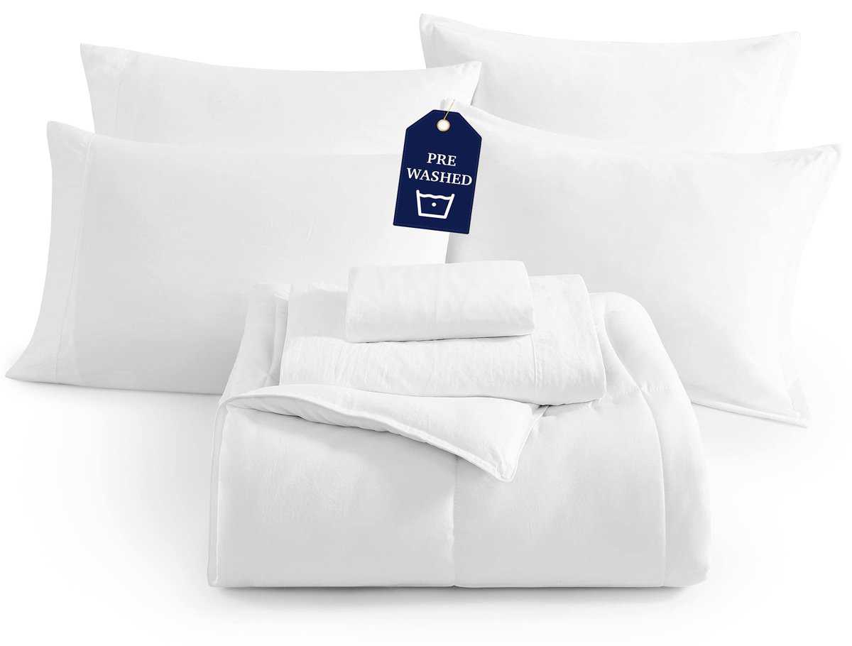 Casa Platino Juego de Cama Twin Size Completo Pre-Lavado -