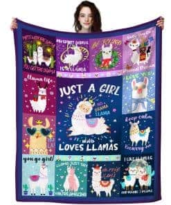 Manta de Llama Linda Suave y Cálida Mantas de Alpaca