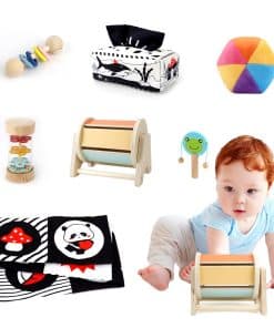 Juguetes Montessori para Bebés 0-6 Meses, Set Educativo de