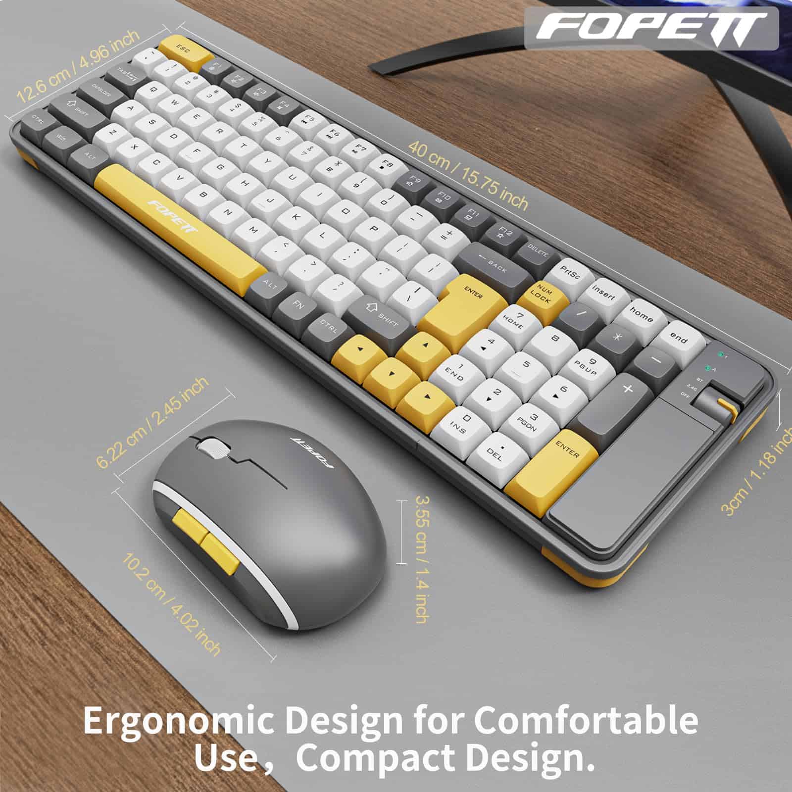 Combo de Teclado y Mouse Inalámbrico para Computadora, - Imagen 8