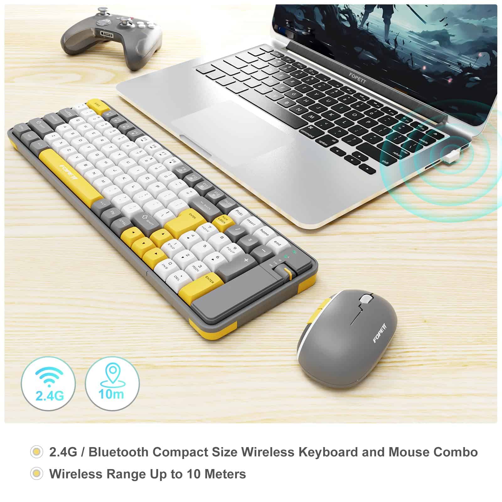 Combo de Teclado y Mouse Inalámbrico para Computadora, - Imagen 9