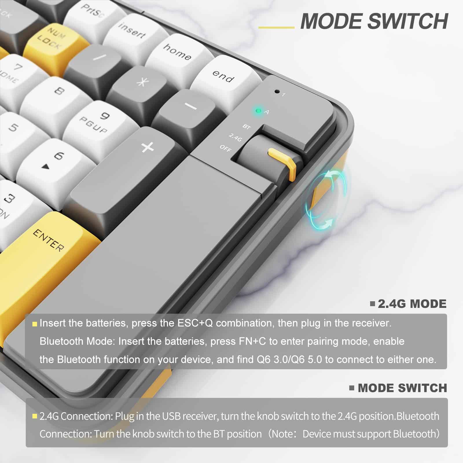 Combo de Teclado y Mouse Inalámbrico para Computadora, - Imagen 6