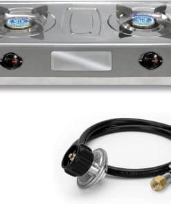 Estufa de Doble Quemador - Cocina Portátil de Acero