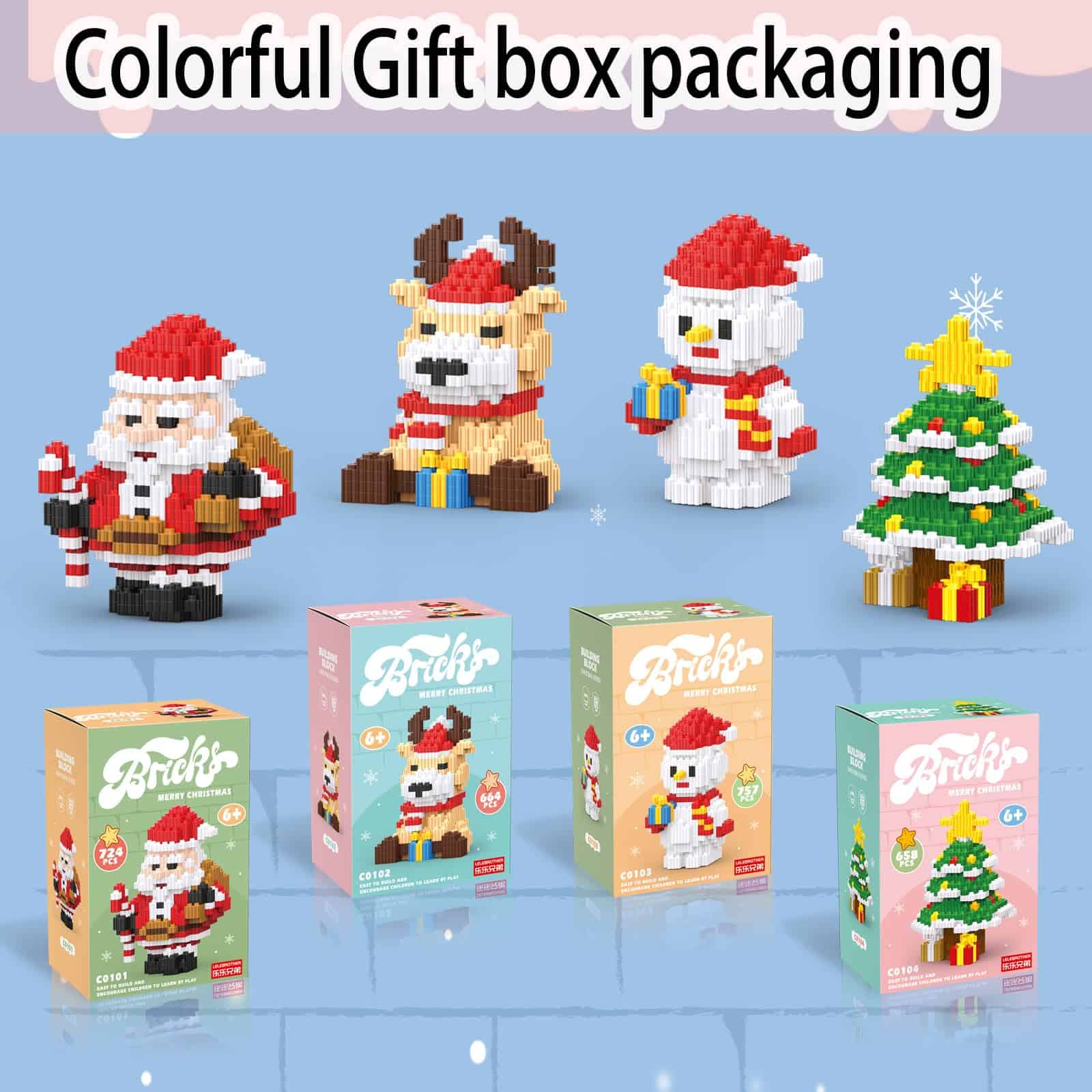 Bloques Apilables de Navidad Eqkasio Compatibles con Lego - Imagen 3