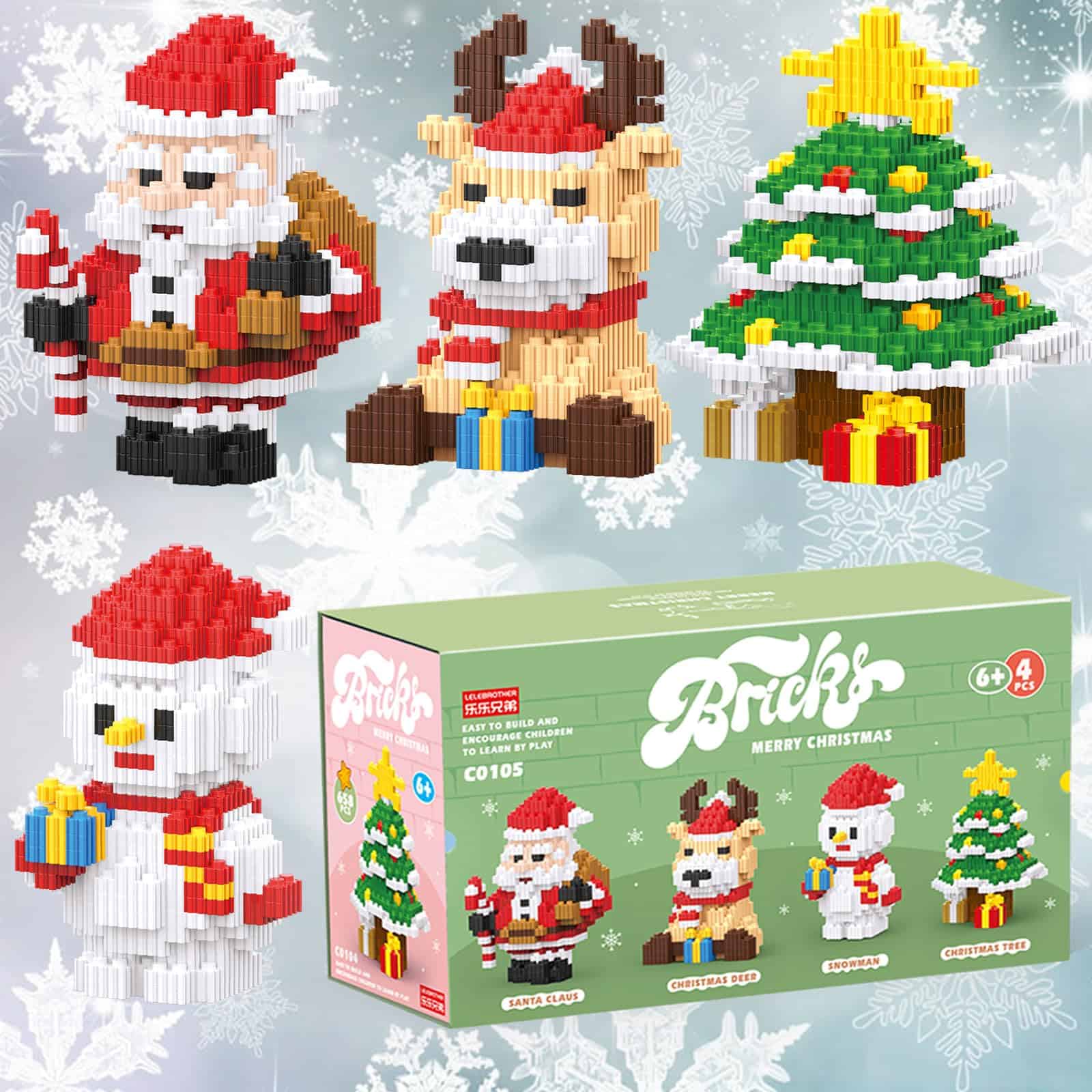 Bloques Apilables de Navidad Eqkasio Compatibles con Lego
