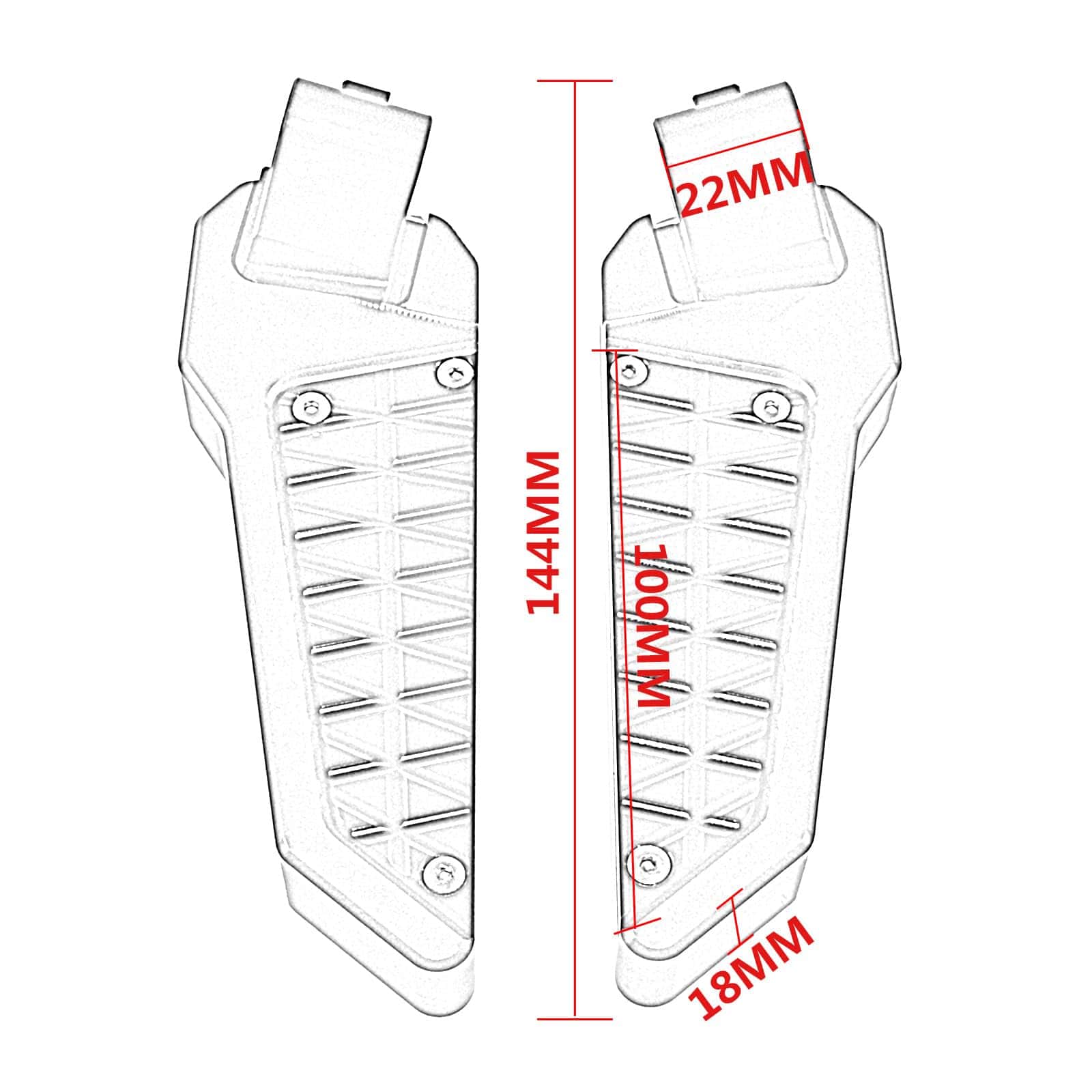 EKSED Scooter Wide Foot Pegs Pedal para ADV 160 ADV160 2022 - Imagen 6