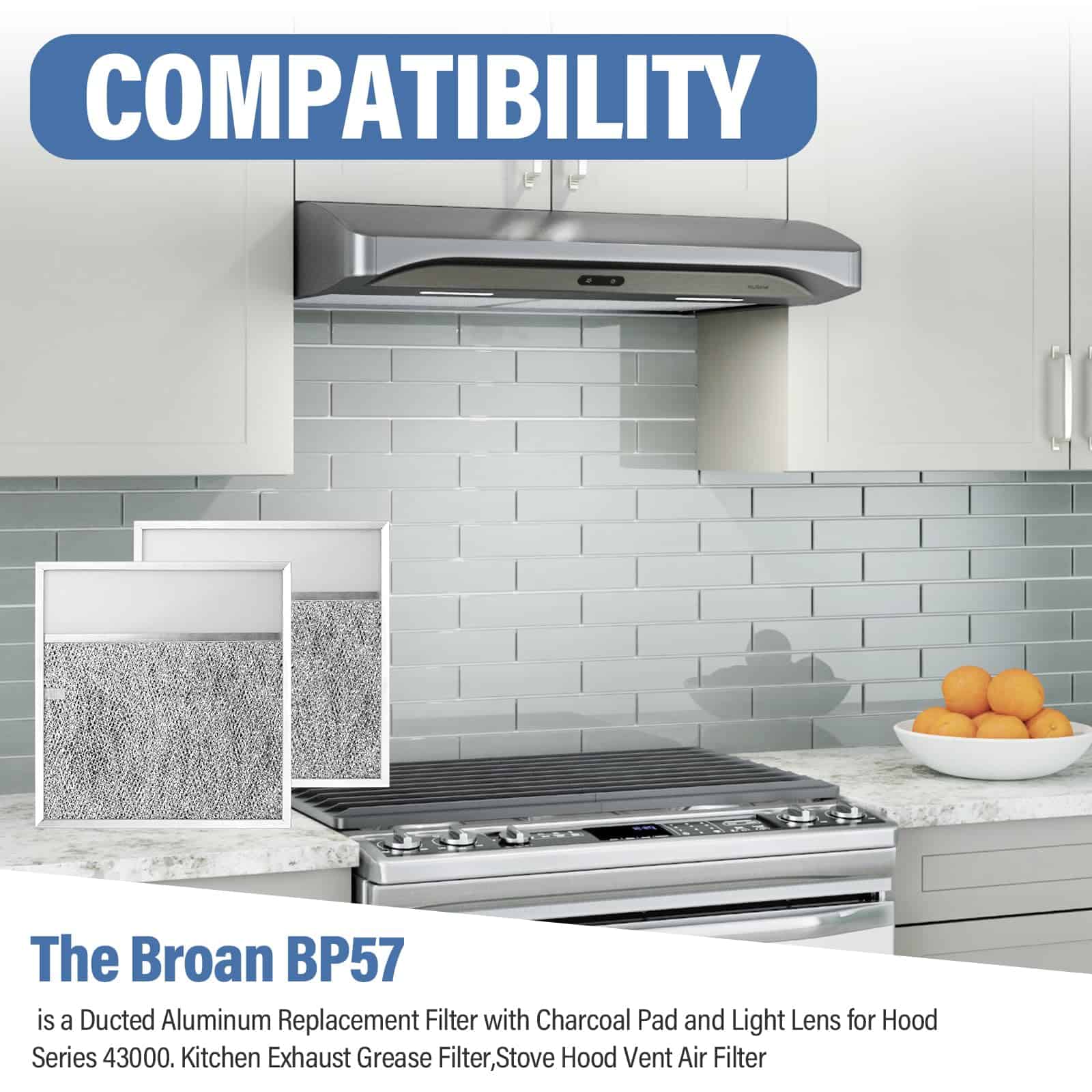 Filtro de Campana Extractora BP57 con Lente de Luz, para - Imagen 6