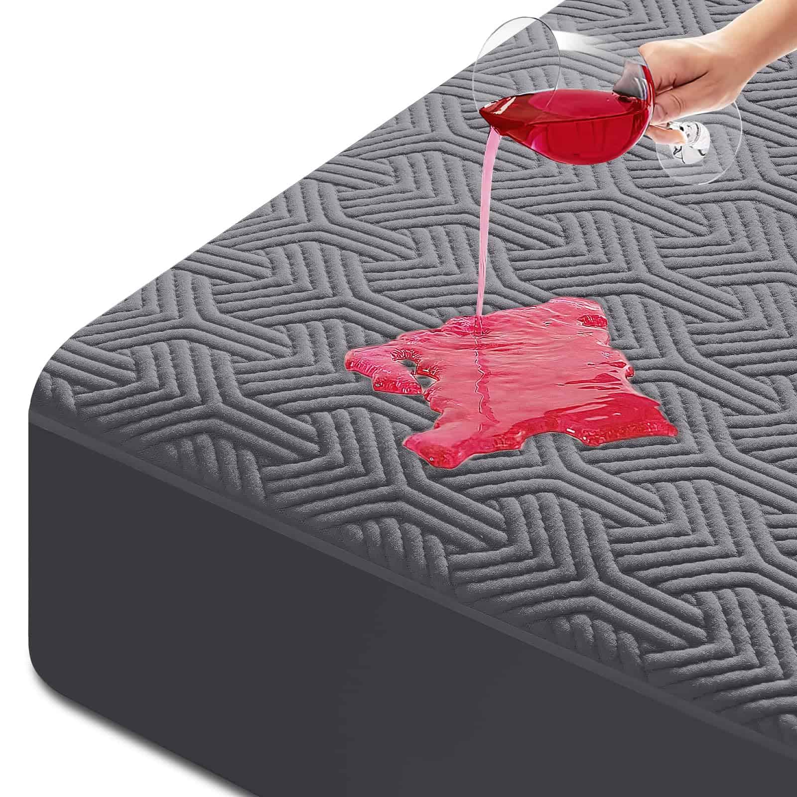 Protector de colchón impermeable tamaño -Gris