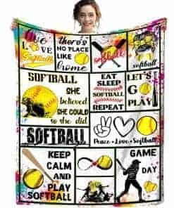 Manta de Softbol Ligera y Acogedora con Estampado Suave de