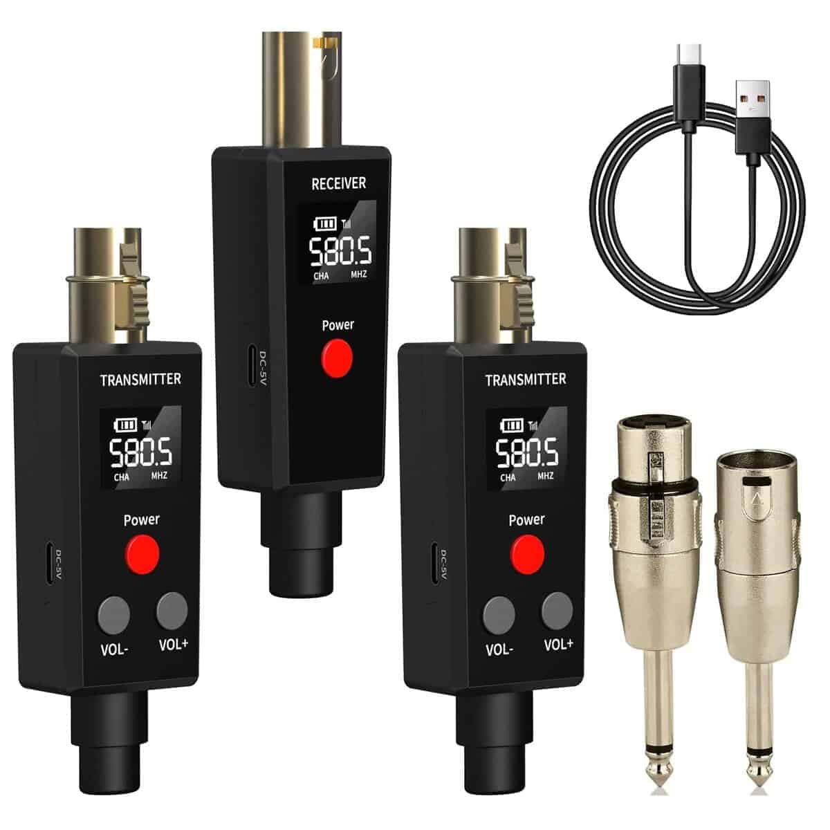 Sistema de Micrófono Inalámbrico Elimavi 2.4GHz Transmisor