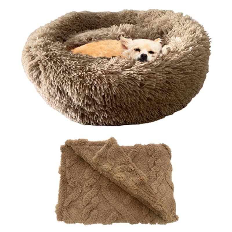 Conjunto de Cama para Gatos y Perros BleezeBlessz Calmante