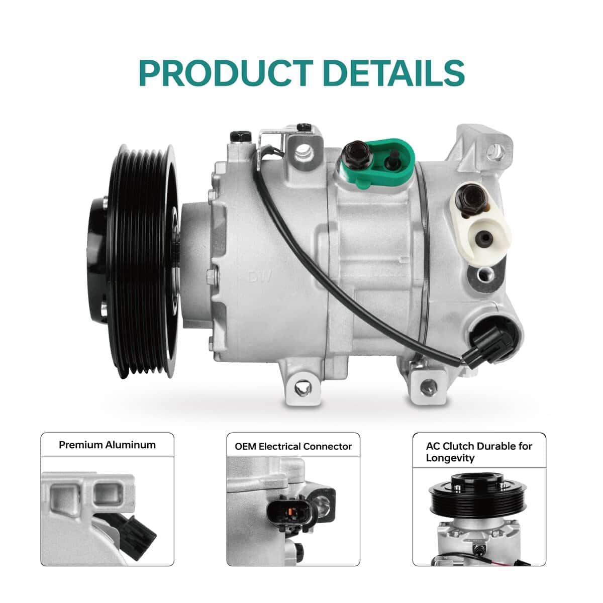 Compresor y embrague de aire acondicionado automotriz - Imagen 7