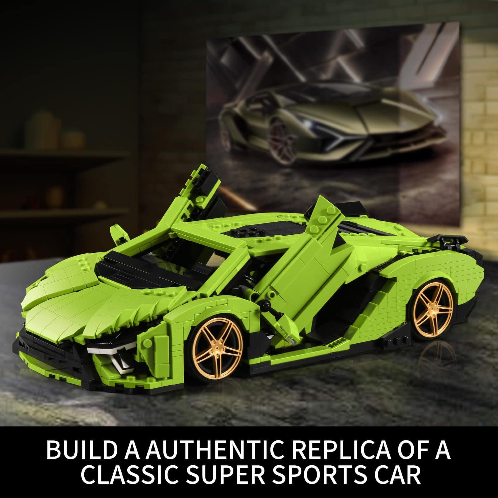 Mould King 10011 Mini SAI Sports Car MOC Building Blocks y - Imagen 3