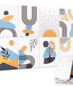 AtawLege 8 Pcs Paneles Acústicos Boho Arte, 48"X32" Paneles