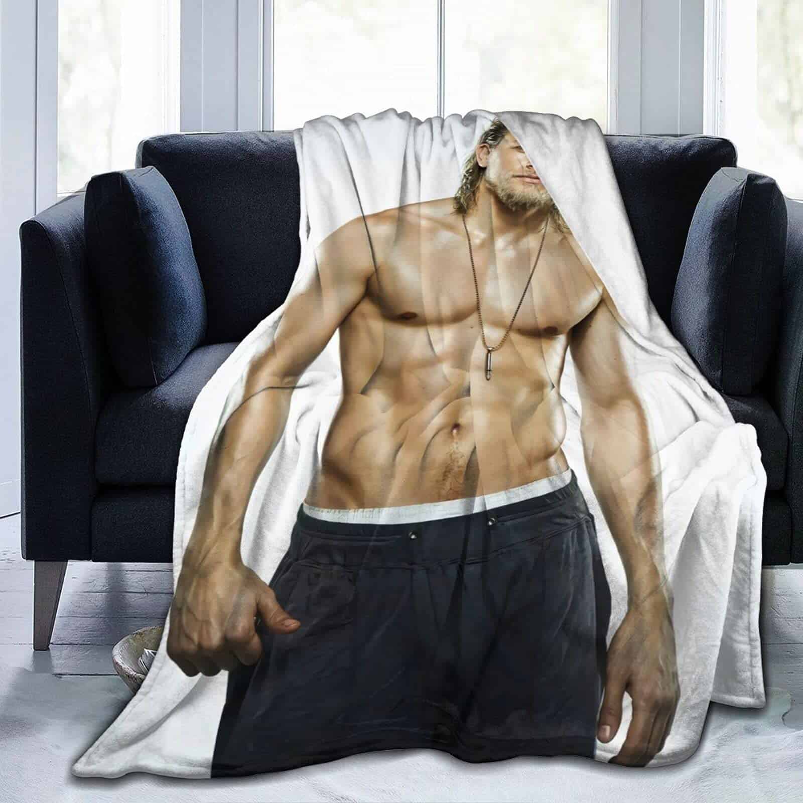Manta Charlie Hunnam Suave y Cómoda para Cama Sofá Playa