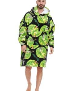 COCO BRANDS Manta con capucha Rick and Morty, extragrande,