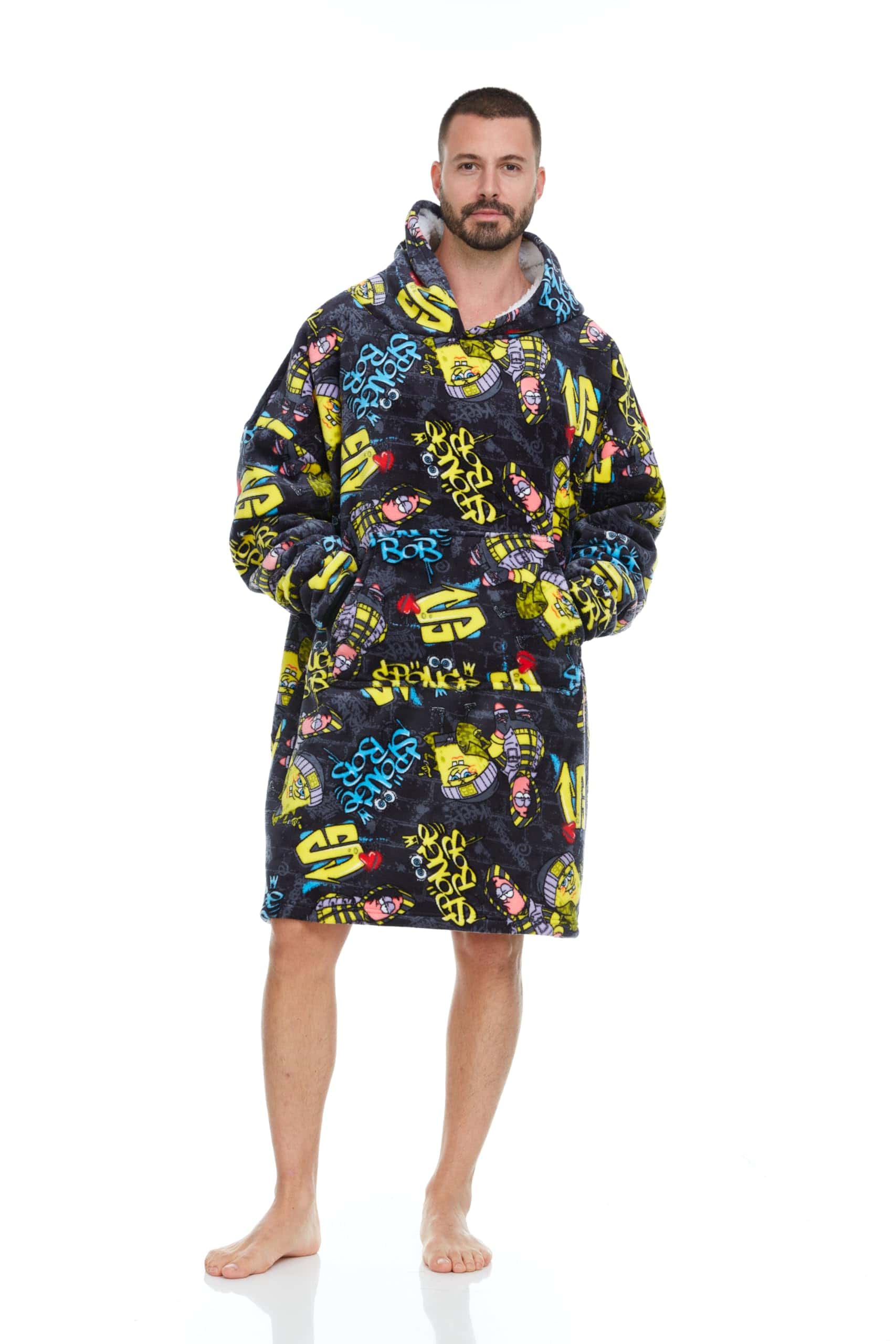 Manta con Capucha COCO BRANDS SpongeBob, Talla Única, Forro