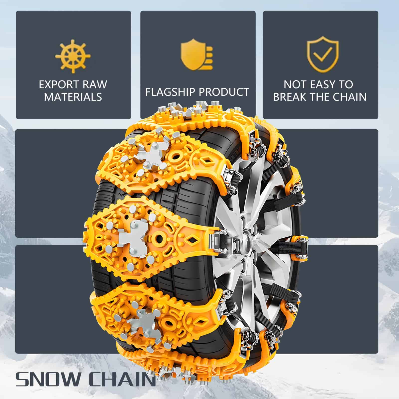 Cadenas de Nieve misiLin Actualizadas para Coche, 8 Paquete - Imagen 6