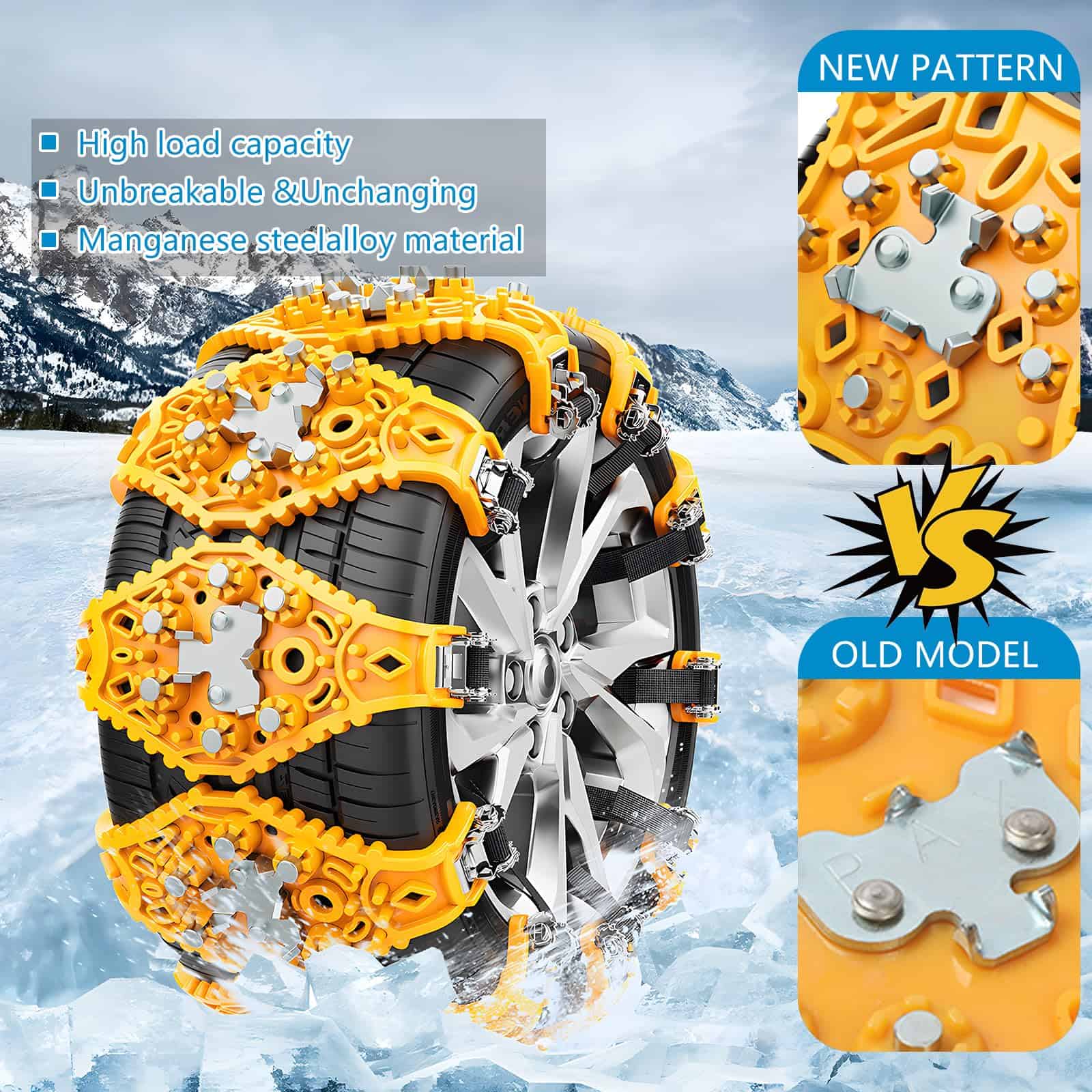 Cadenas de Nieve misiLin Actualizadas para Coche, 8 Paquete - Imagen 4