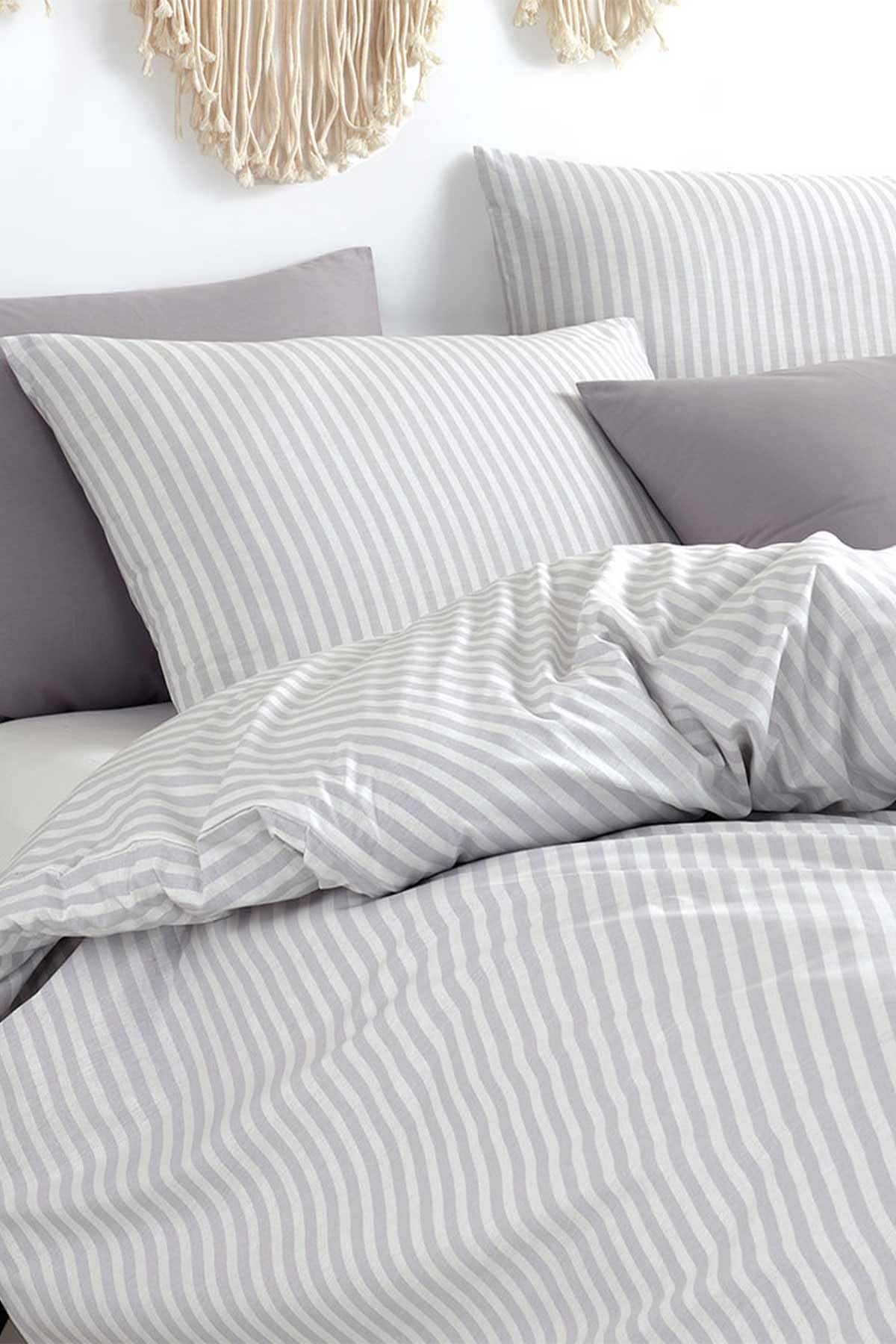 Juego de Funda nórdica Queen Via Bianco Life, Gris Claro 5 - Imagen 3
