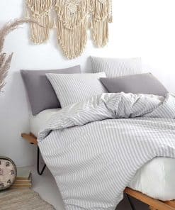 Juego de Funda nórdica Queen Via Bianco Life, Gris Claro 5