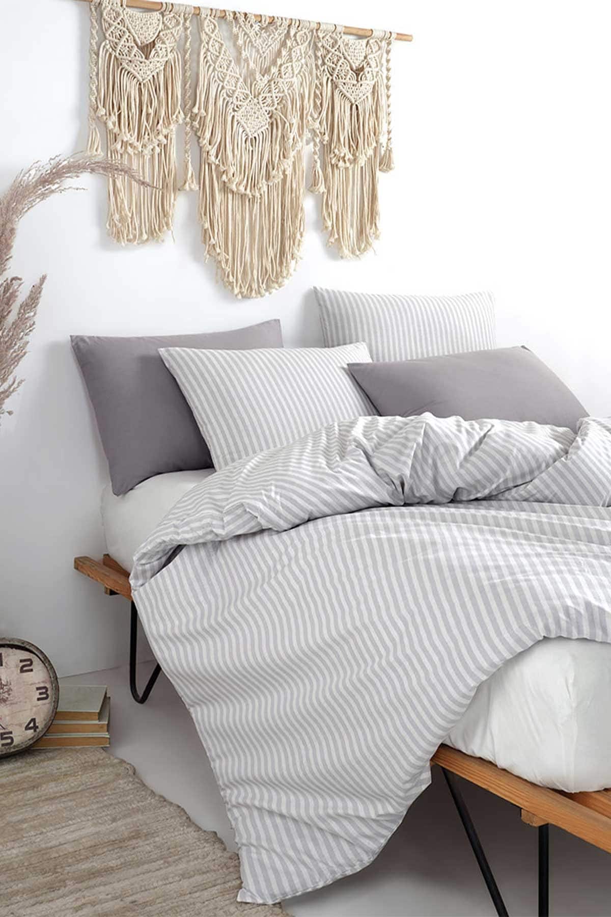 Juego de Funda nórdica Queen Via Bianco Life, Gris Claro 5