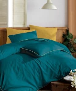 Juego de Funda Nórdica de Algodón Orgánico 100% Liso Via