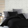 Juego de Funda nórdica Queen Size via -Negro