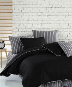 Juego de Funda nórdica Queen Size via -Negro