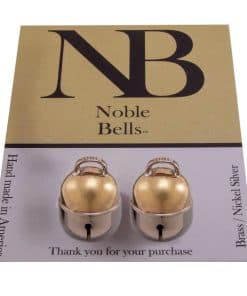 Campanas Noble para mascotas, par de dos campanas de latón