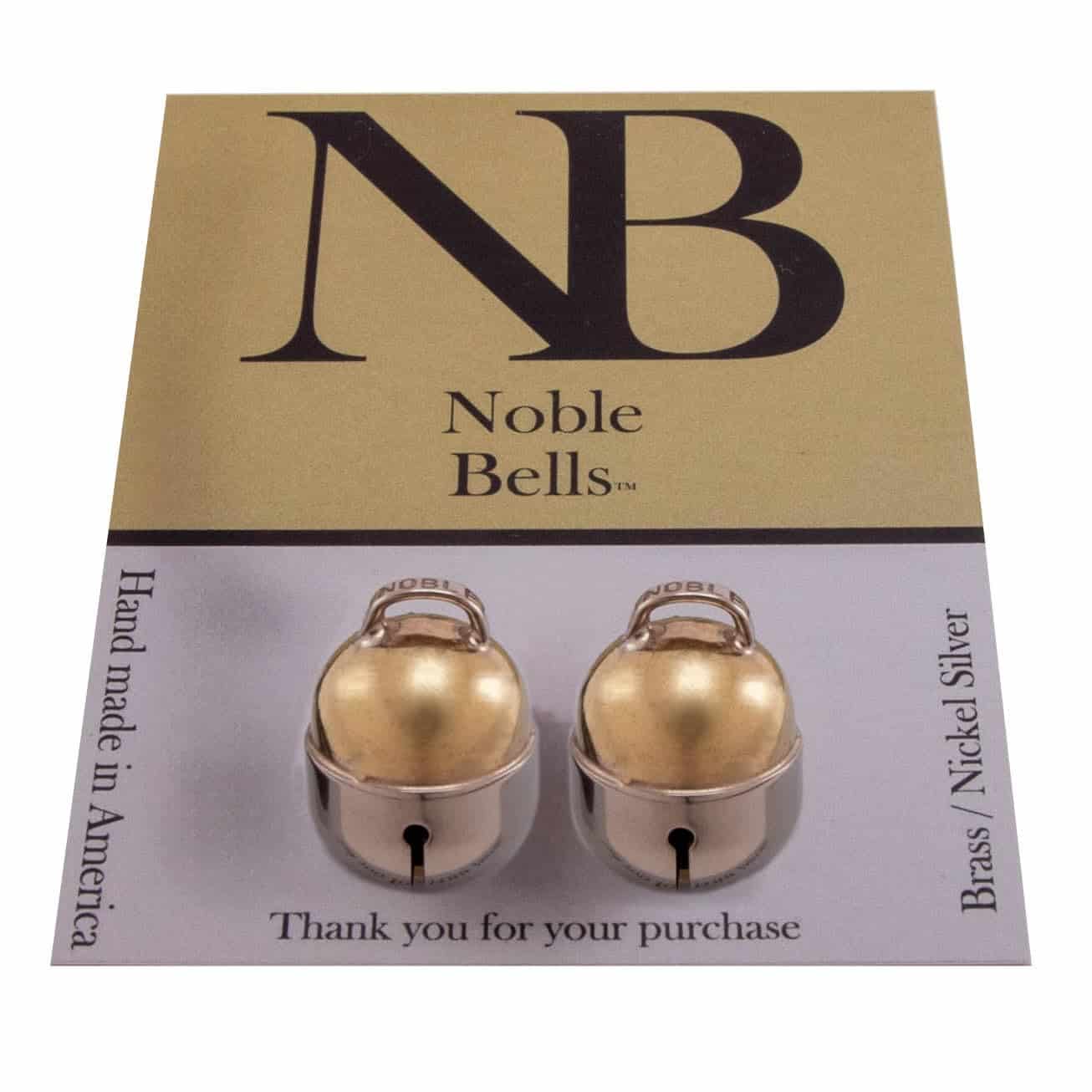 Campanas Noble para mascotas, par de dos campanas de latón