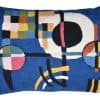 Funda de almohada moderna azul Lumbar Kandinsky de Kashmir