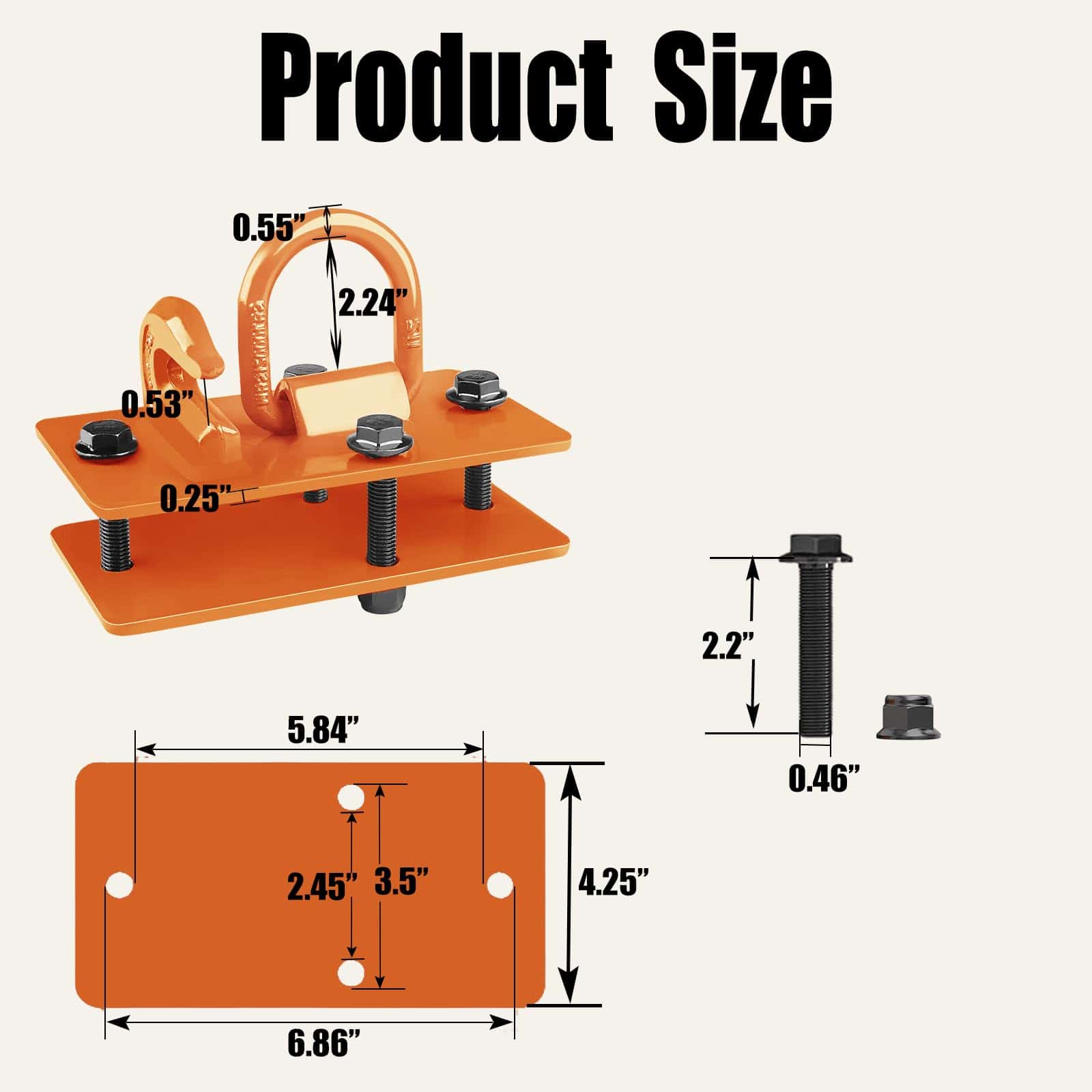 Ganchos de Carga para Cubo de Tractor con Anillo de Amarre - Imagen 3