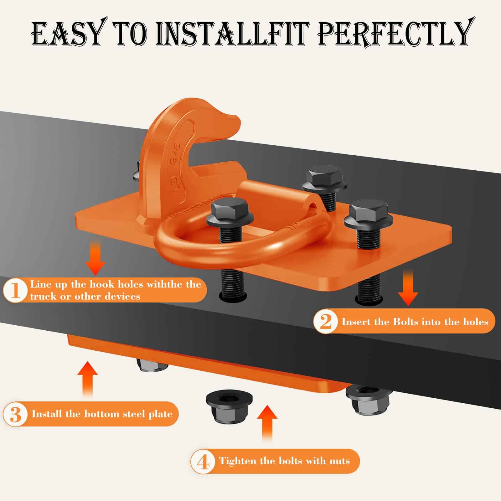 Ganchos de Carga para Cubo de Tractor con Anillo de Amarre - Imagen 6
