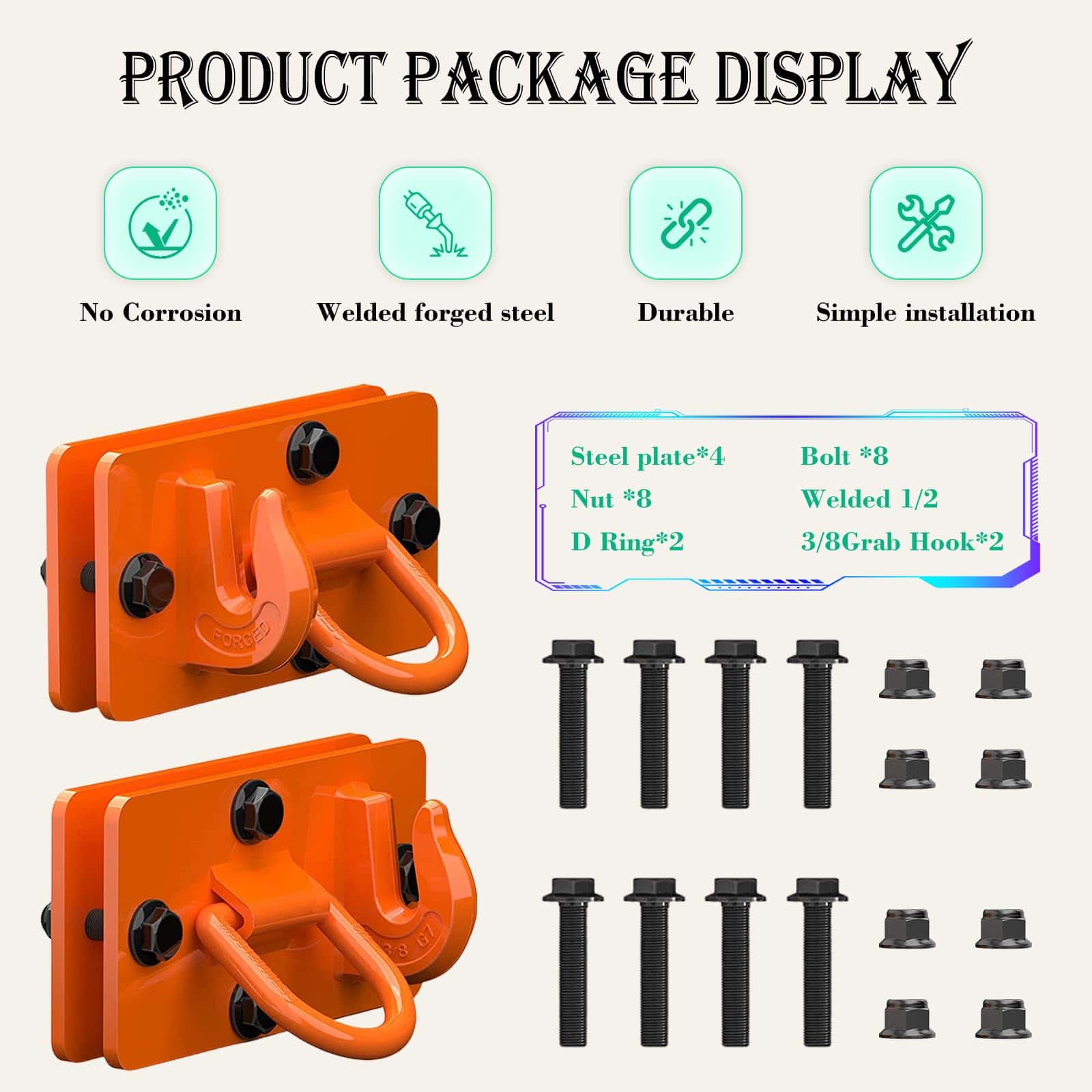 Ganchos de Carga para Cubo de Tractor con Anillo de Amarre - Imagen 7