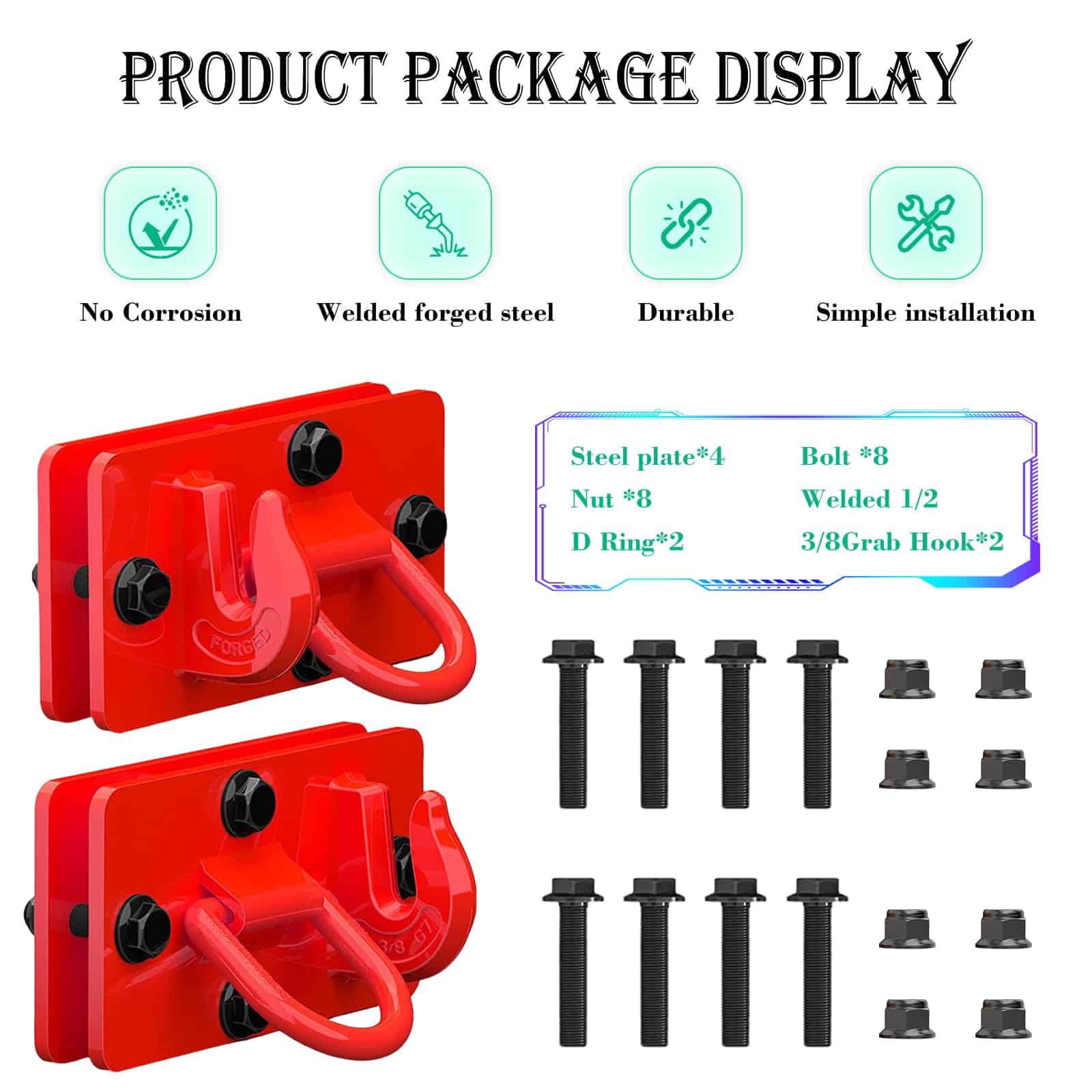 Ganchos de Enganche para Cucharón de Tractor con Anillo de - Imagen 7
