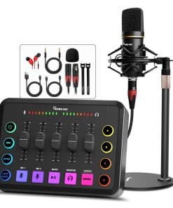 Paquete de Equipos para Podcast, Mezclador de Audio para