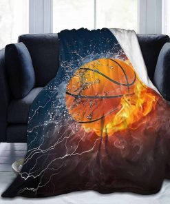 Manta de Felpa de Baloncesto Súper Suave y Acogedora 60x80