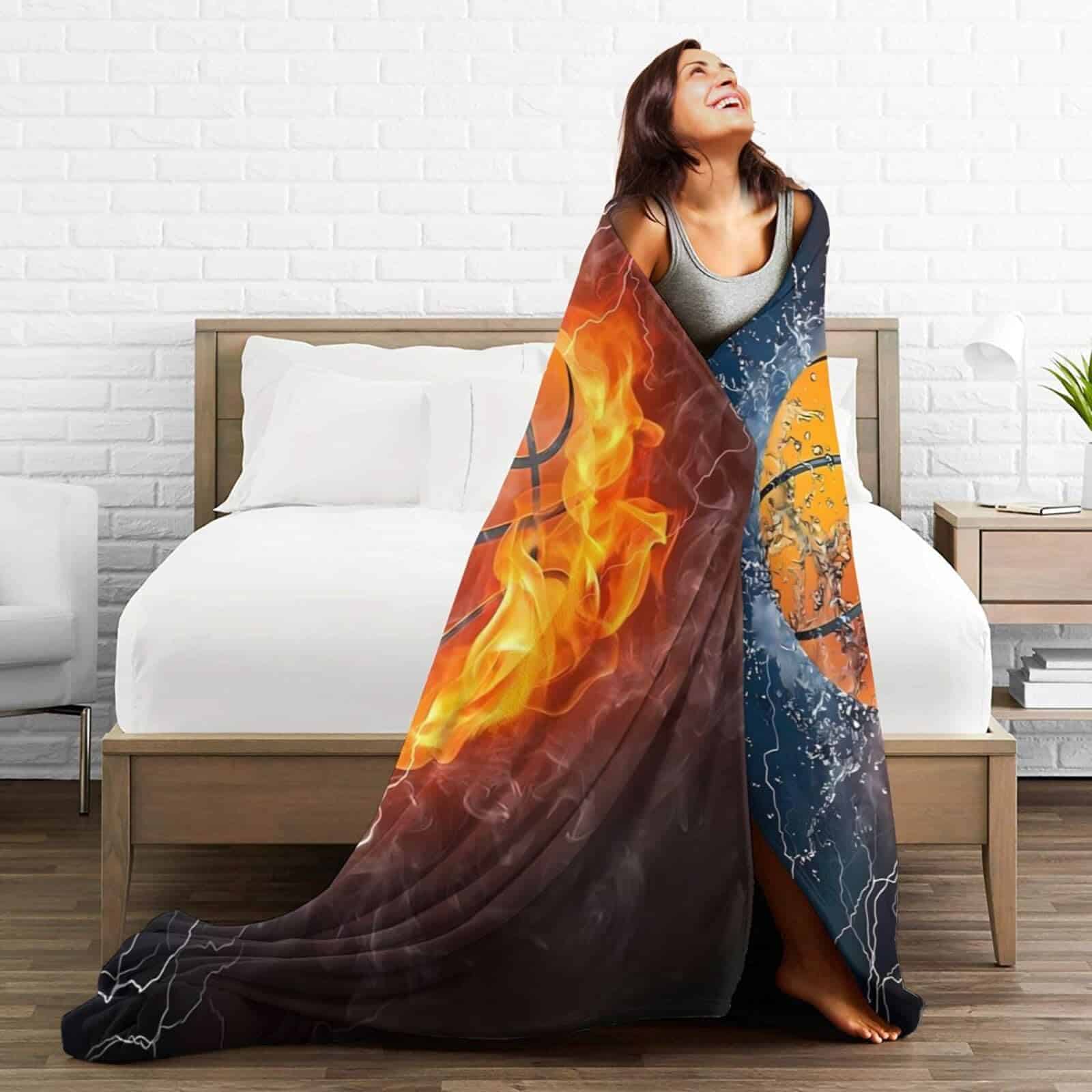 Manta de Felpa de Baloncesto Súper Suave y Acogedora 60x80 - Imagen 8