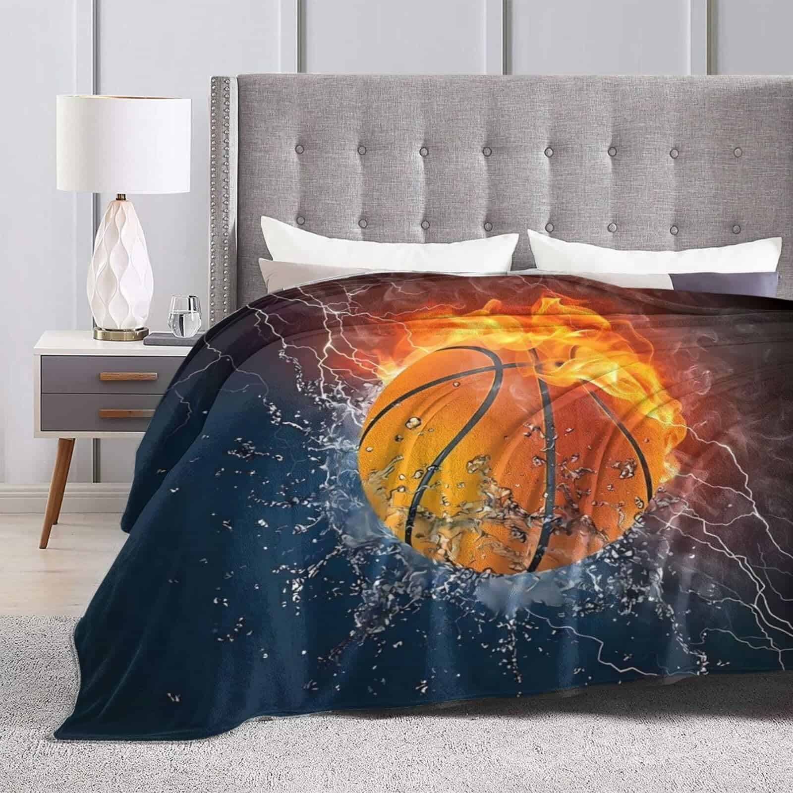 Manta de Felpa de Baloncesto Súper Suave y Acogedora 60x80 - Imagen 7