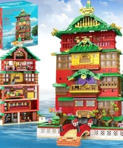 Set de bloques de construcción de la arquitectura de anime