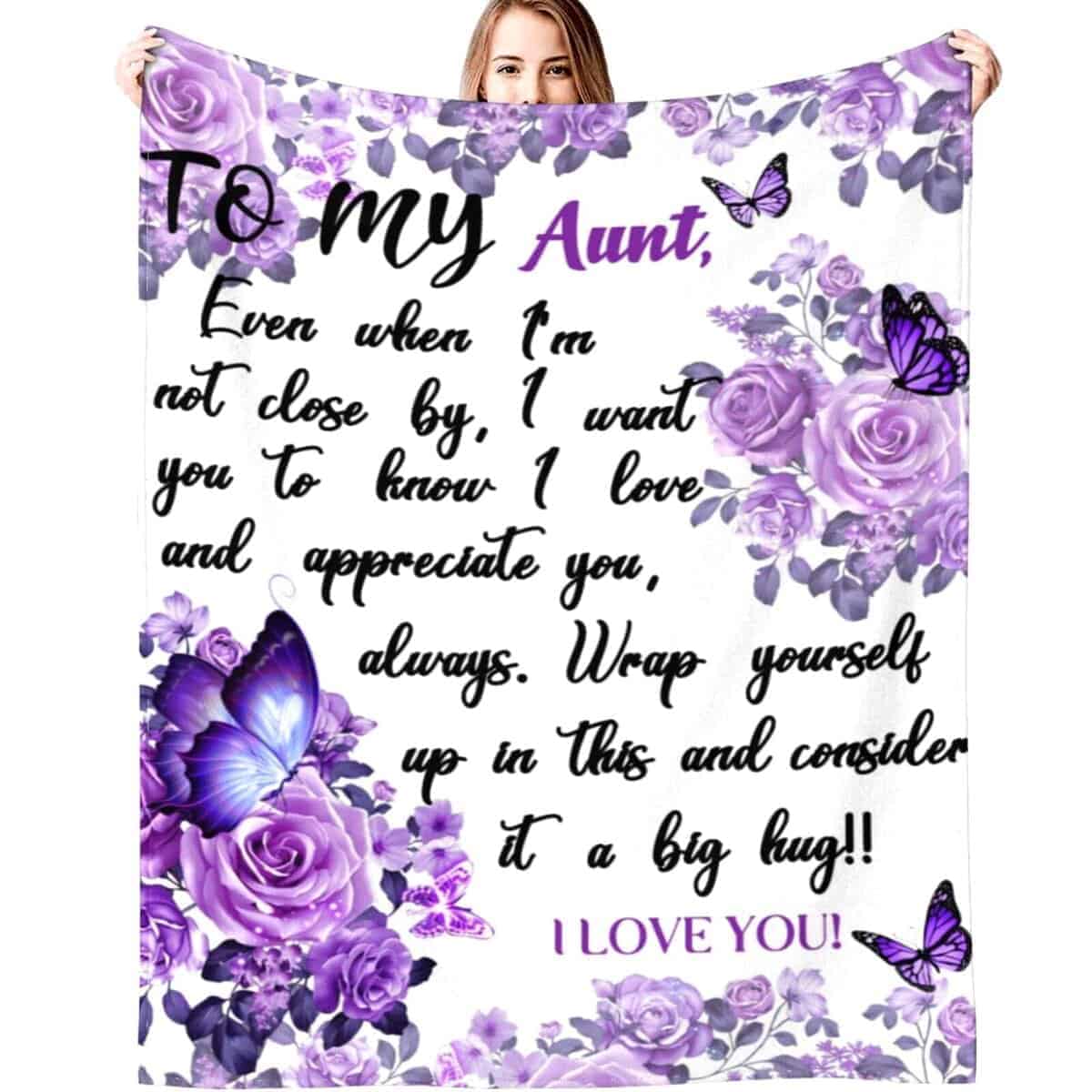 Manta de Amor para Mi Tía de su Sobrina/Sobrino Regalos