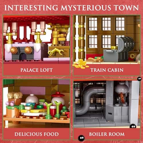 Set de Casa Arquitectónica Baños Termales Set de Bloques de - Imagen 5