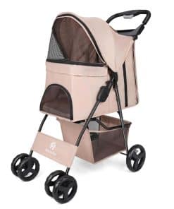 Carriola para Perros, Cuatro Ruedas Carrito para Gatos y