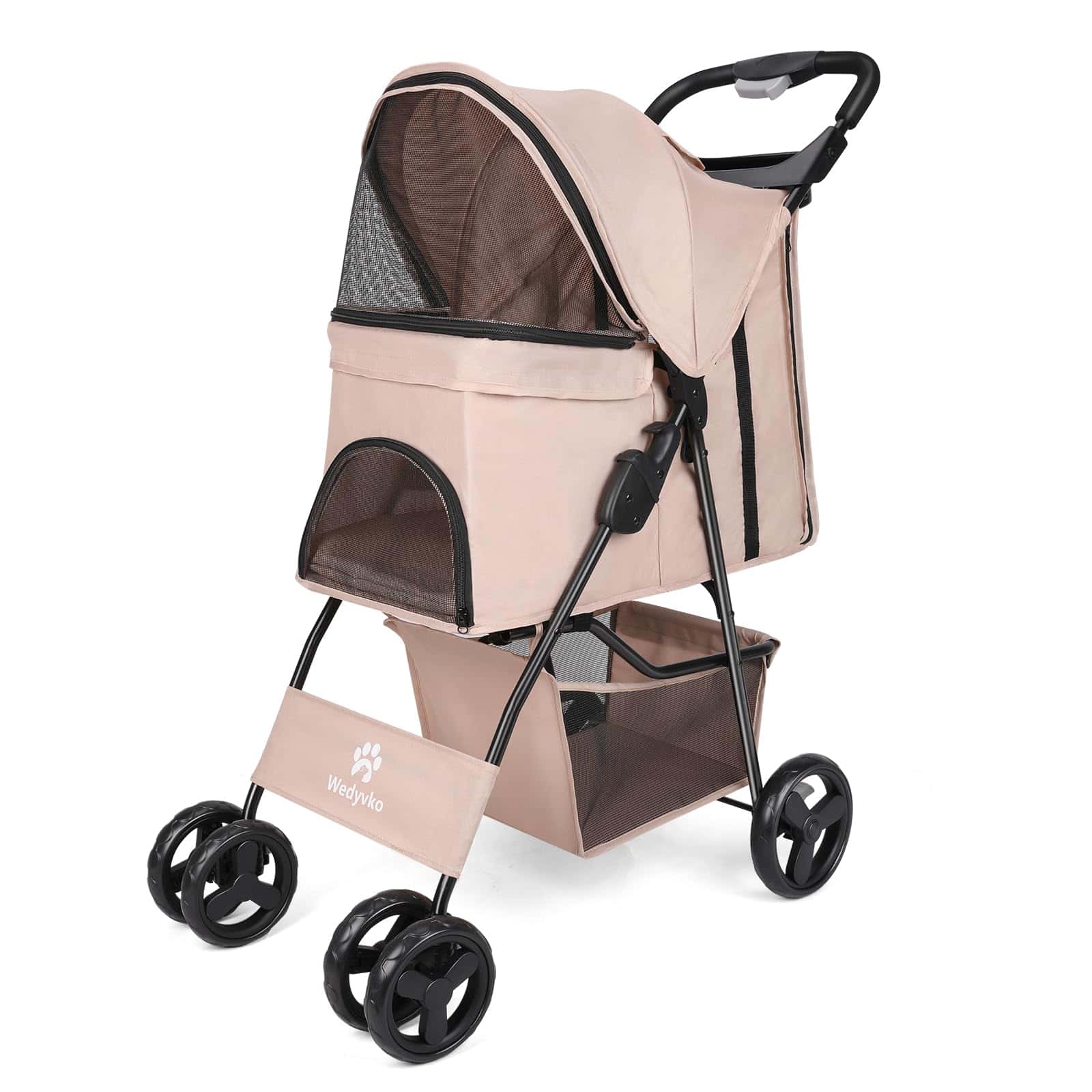 Carriola para Perros, Cuatro Ruedas Carrito para Gatos y